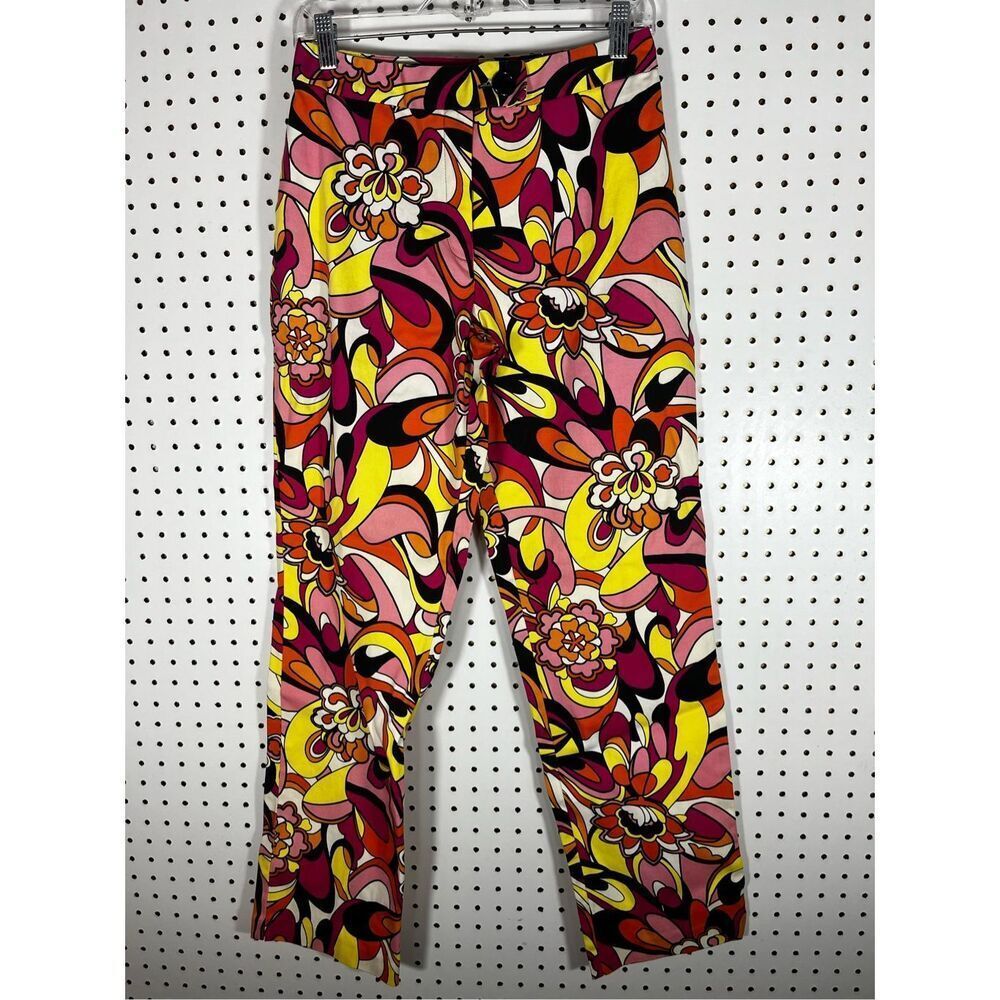 Metro style stretch boho Retro print pants size 6